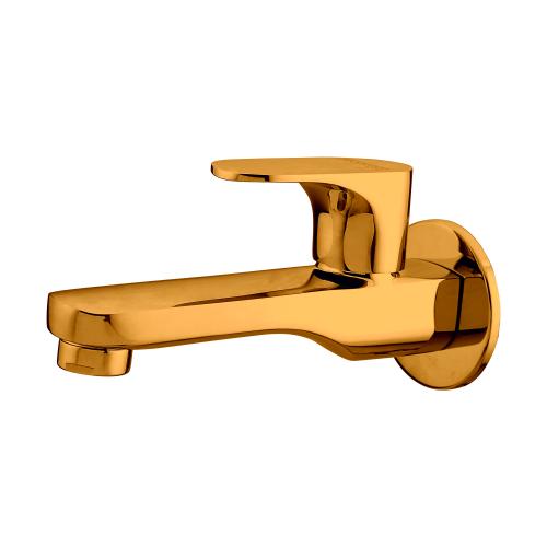 Bib Cock Long Body with wall flange Gold